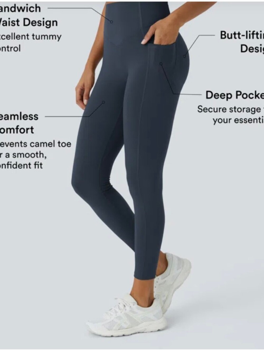 NEW Halara UltraSculpt High-Waisted Pocket Leggings - Picture 8 of 10